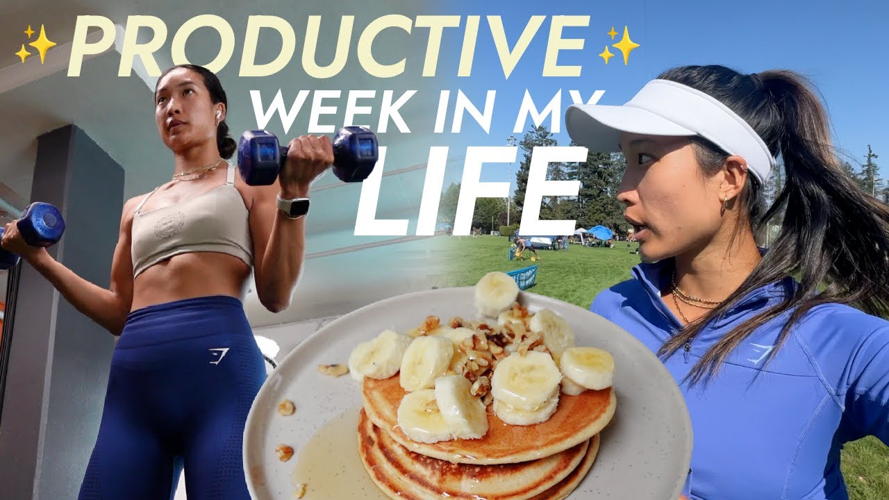 PRODUCTIVE WEEK IN MY LIFE | signing up for a marathon, healthy meals at-home + grass volleyball!