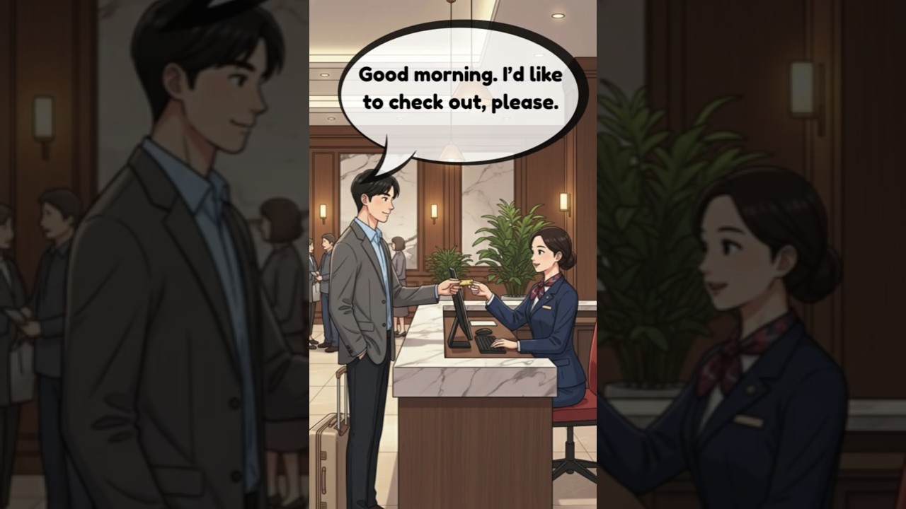 💼 Checking Out of a Hotel &ndash; Simple English Conversation #englishspeaking