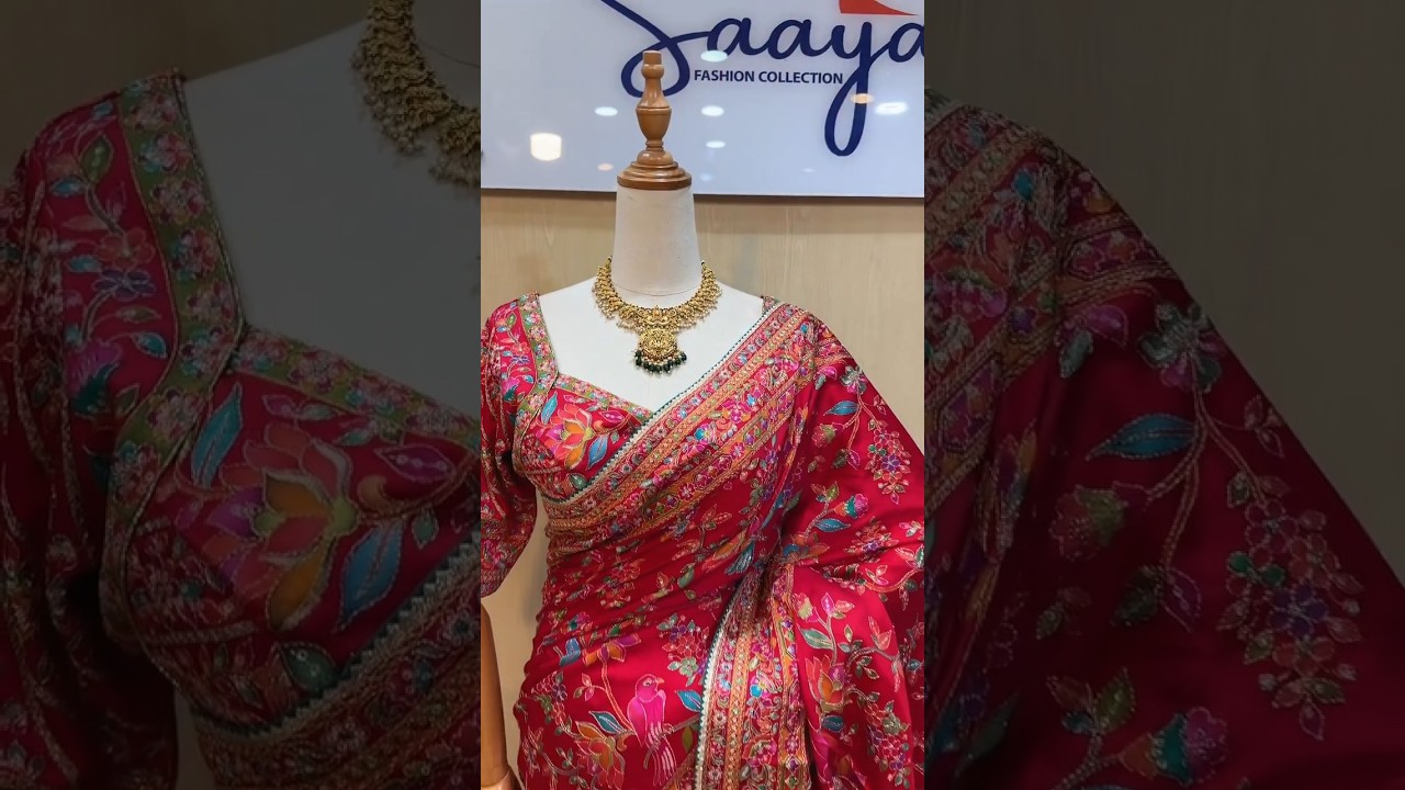 New rajesthani designer saree with readymade blouse pieces available now 
