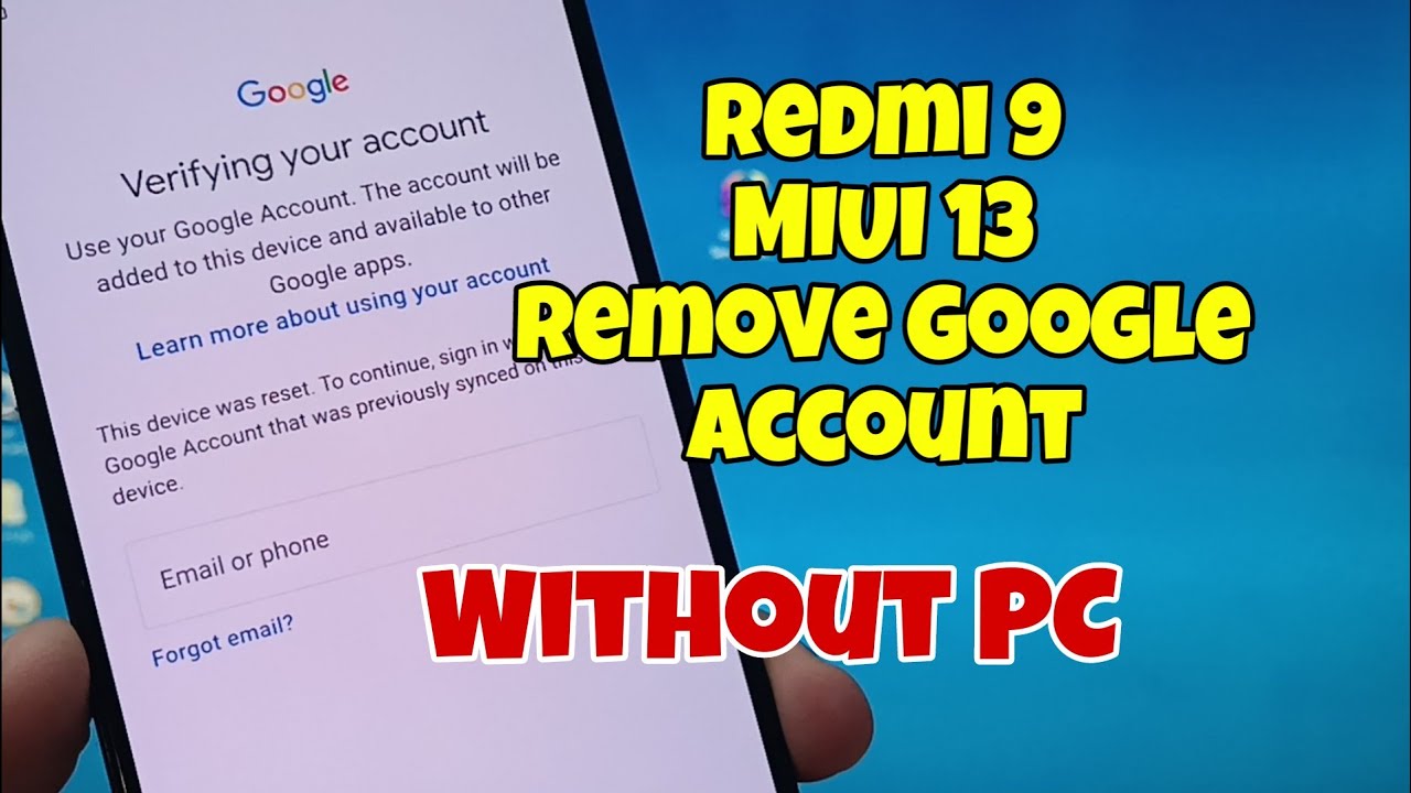 Without PC!!! Xiaomi Redmi 9 MIUI 13 (M2004J19G), Remove Google Account, Bypass FRP.