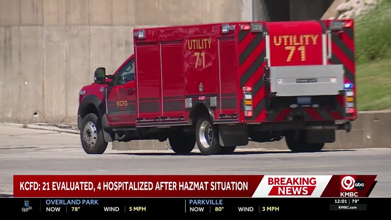 KCFD: 21 evaluated at scene, 4 taken to hospital after hazardous materials incident