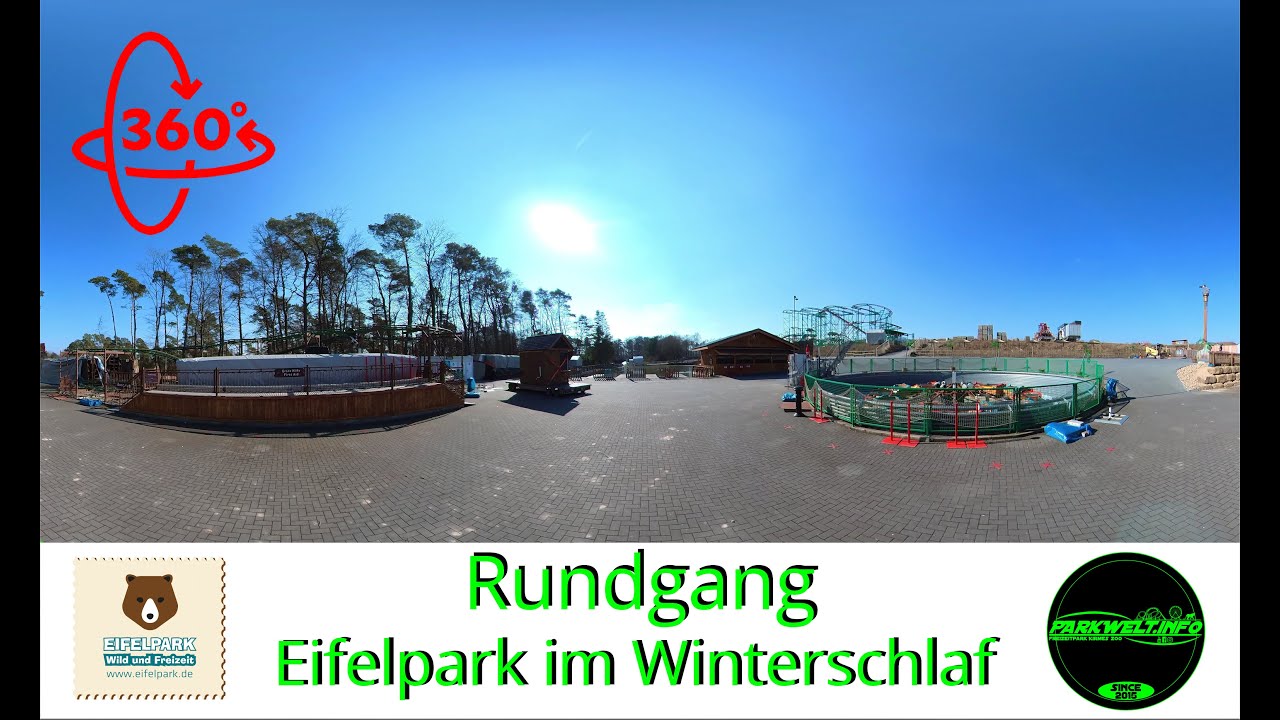 Der Eifelpark im Winterschlaf - 360&deg; Rundgang - Piratenplatz & Westernplatz - www.parkwelt.info