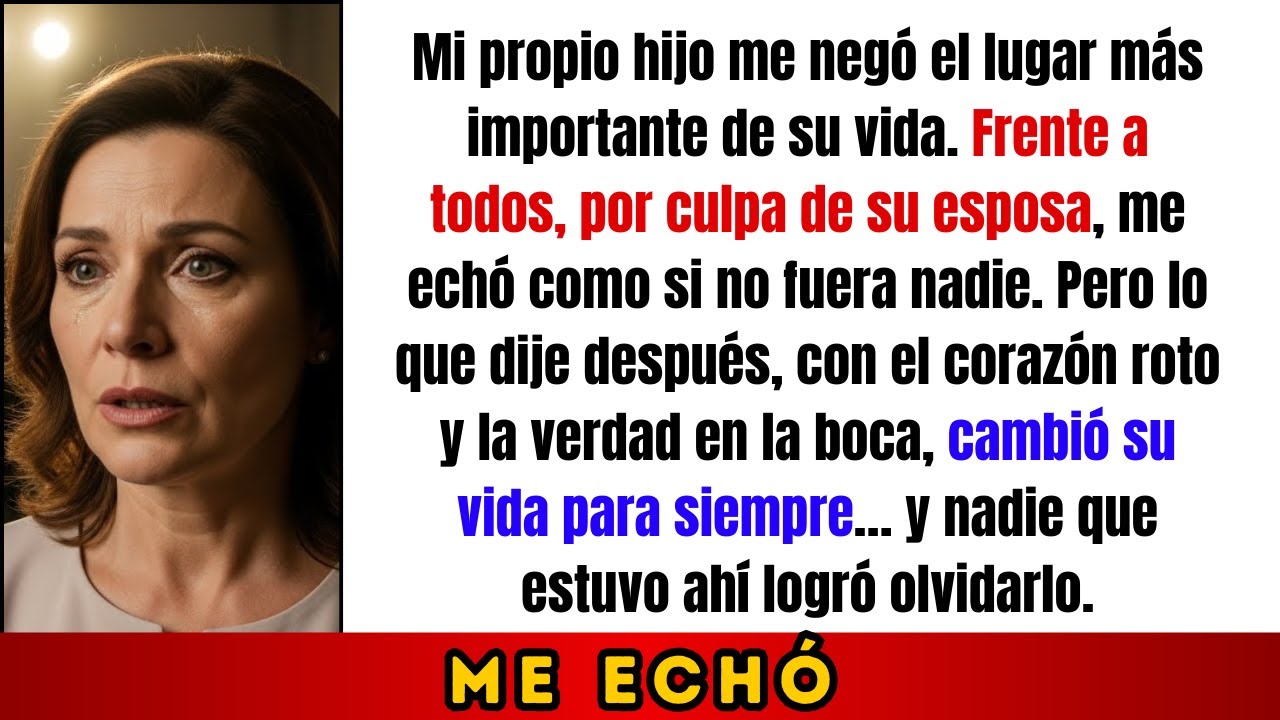 Mi Hijo Me Echó de Su Boda Por Su Esposa… Lo Que Dije Después Lo Cambió Todo