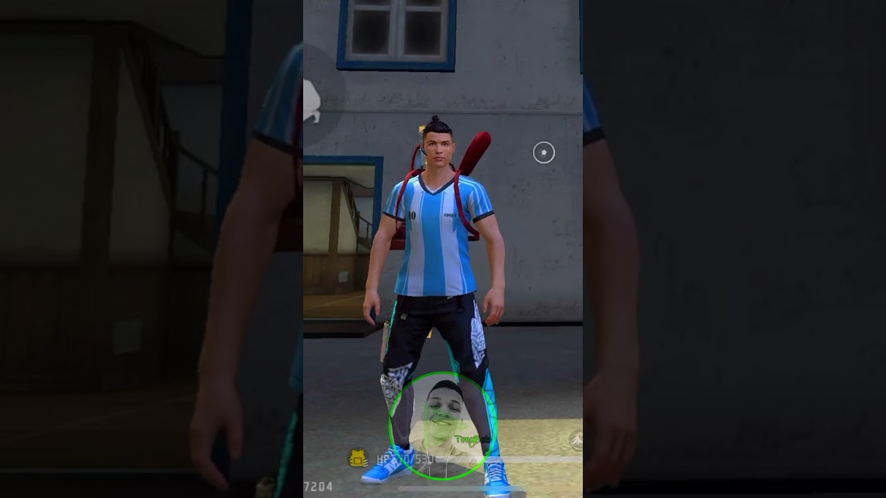 Asi hice el emote de MESSI😱 en FREEFIRE con el personaje de CR7 usando la camisa de ARGENTINA🇦🇷😳