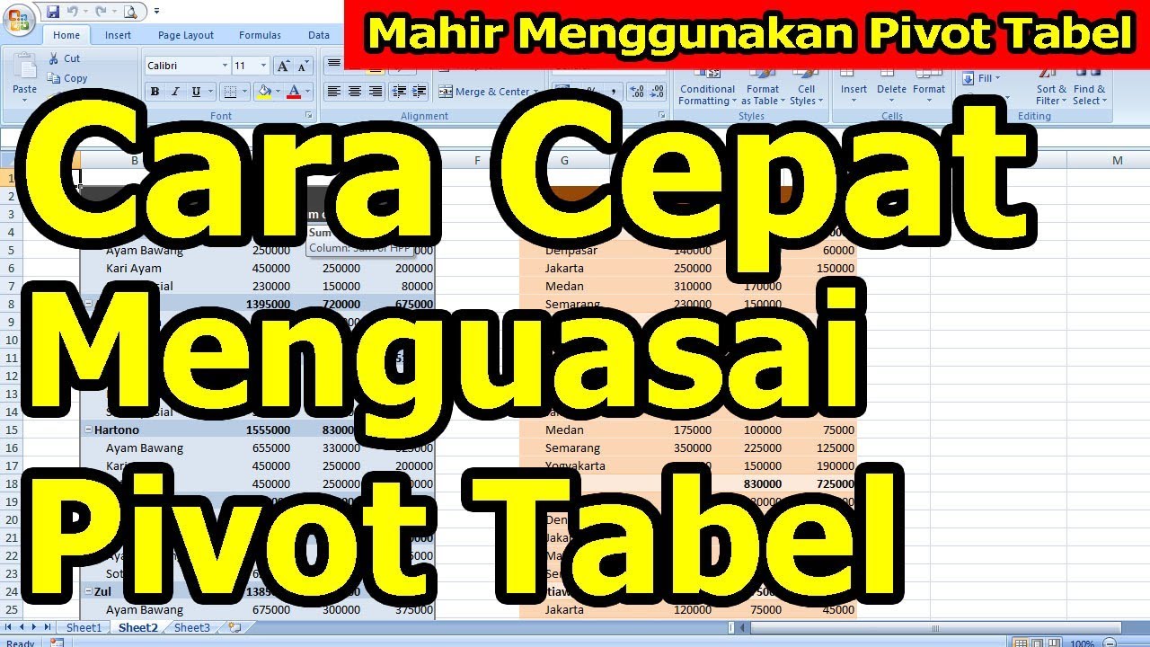 Mudah Belajar Pivot Tabel