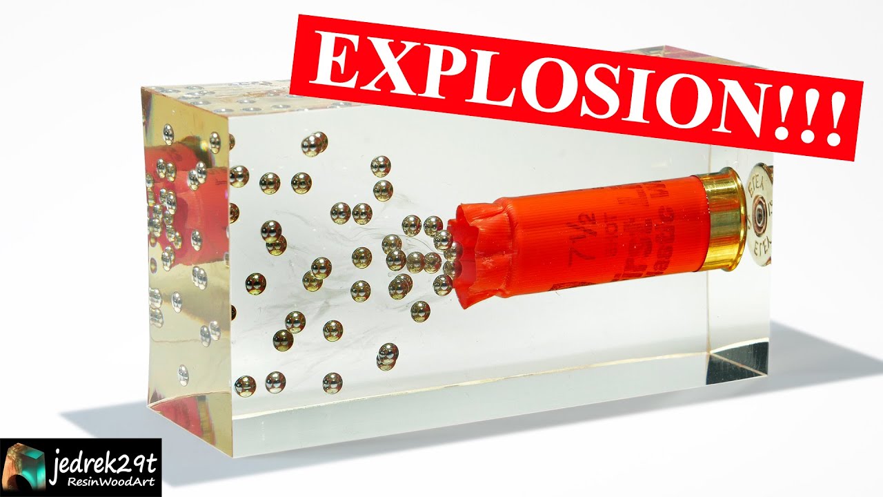 Shotgun Explosion In Epoxy 🧨 / RESIN ART