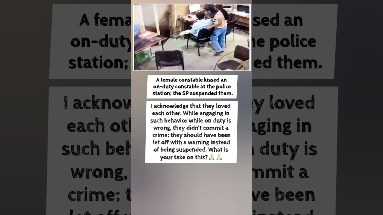 Suspended for a Kiss? 😲 The Viral Police Station Controversy Explained! #shorts