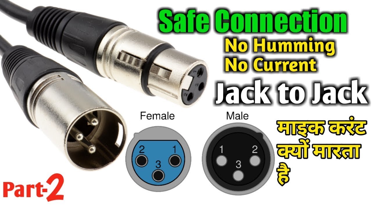 Jack to Jack Connection | Xlr | Microphones to Mixer Lid | Male xlr to Female xlr