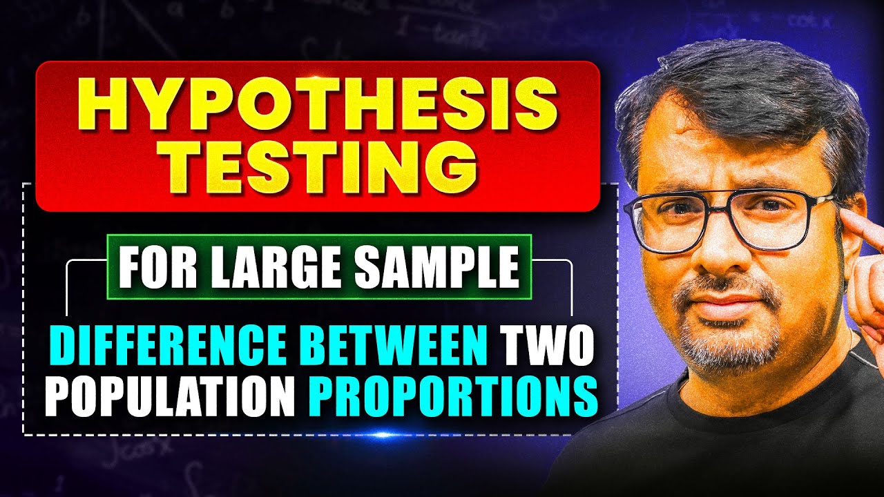 Testing of Hypothesis for Large Sample | Difference Between Two Population Proportion | By GP Sir