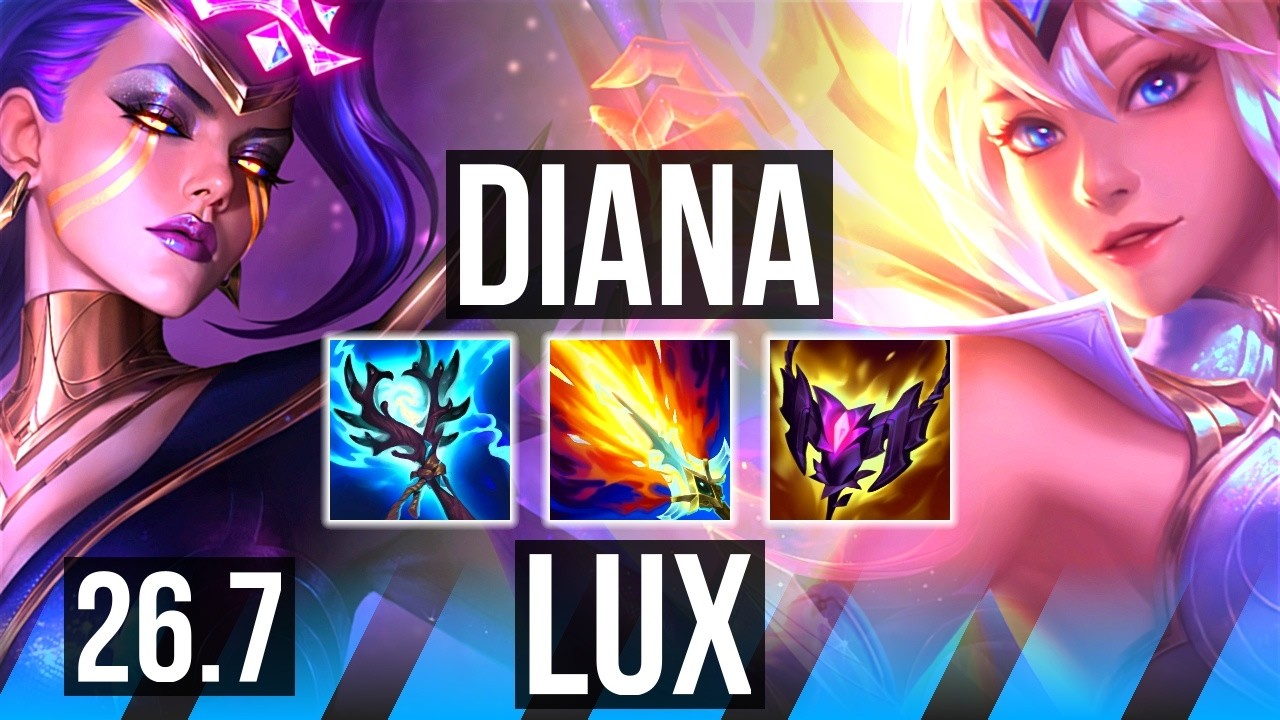 DIANA vs LUX (MID) | EUW Master | 26.7
