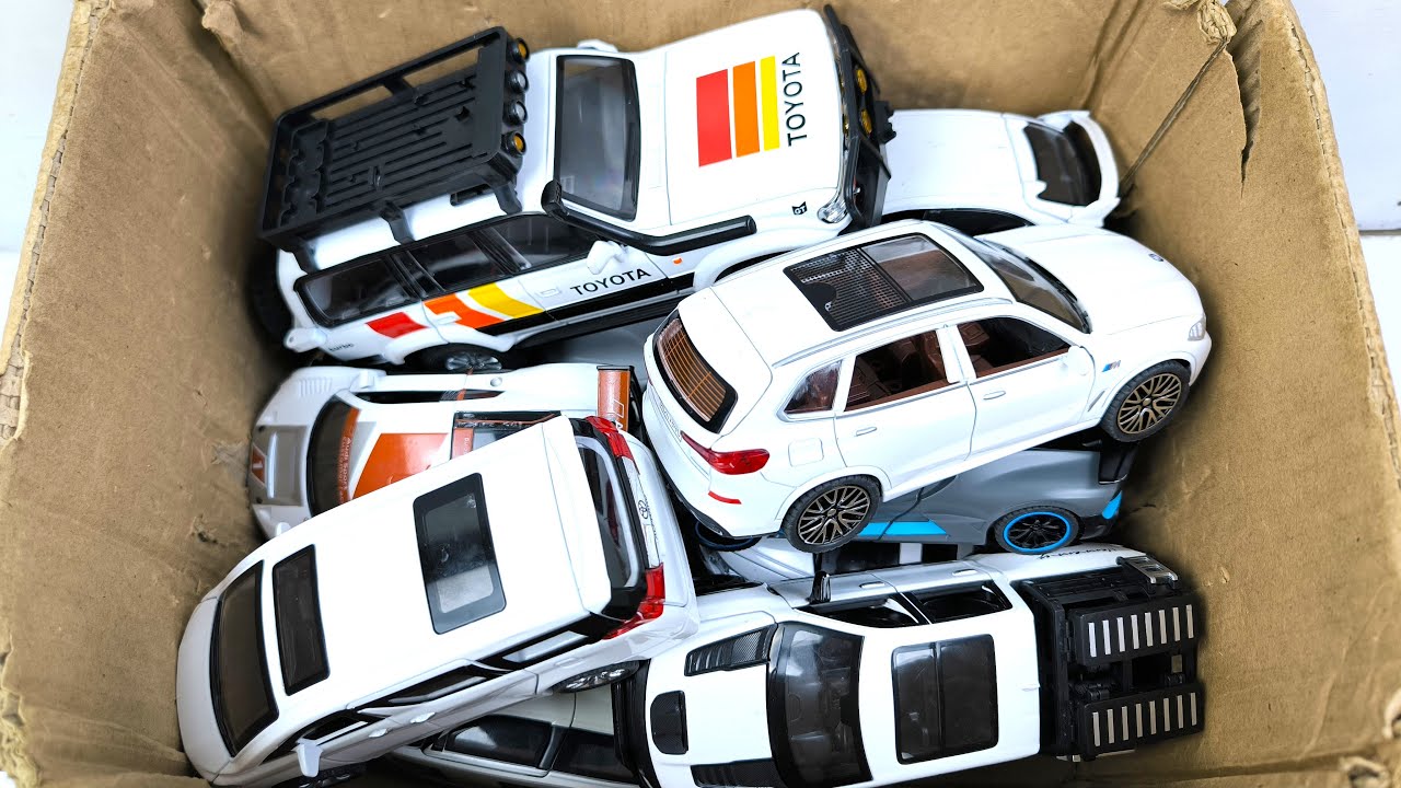 BOX FULL OF Diecast Cars - Toyota, Honda, BMW, Tesla, Range Rover, Mercedes, Byd, Ferrari, Suzuki