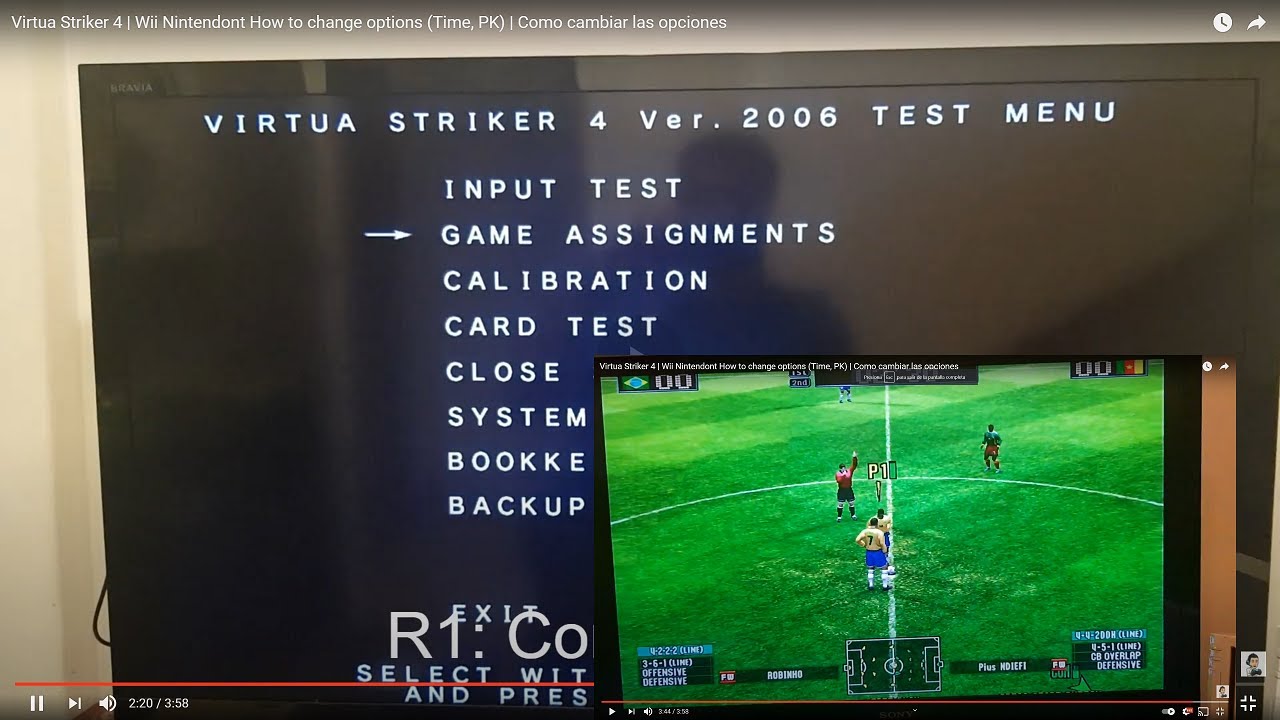 Virtua Striker 4 | Wii Nintendont How to change options (Time, PK) | Como cambiar las opciones