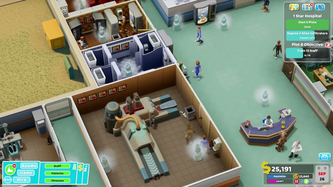 Two Point Hospital: 1st star and beyond at Goldpan