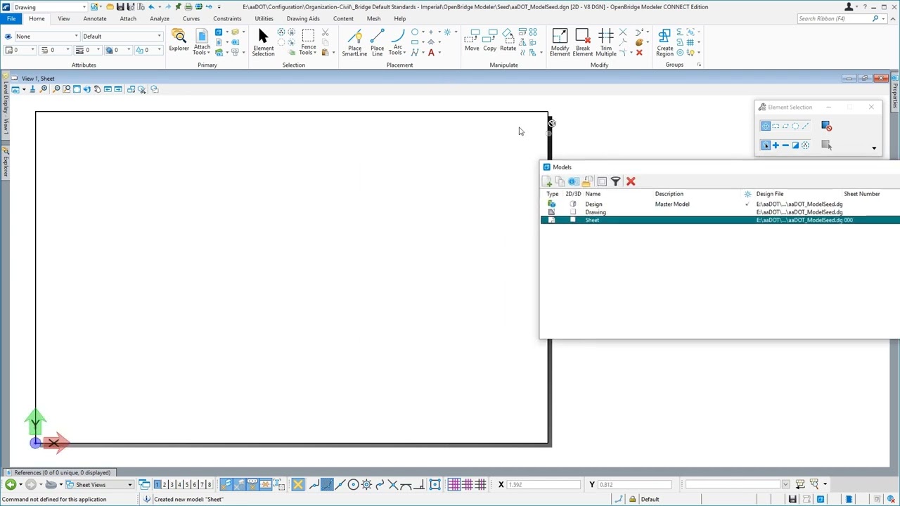 Creating Drawing and Sheet Models