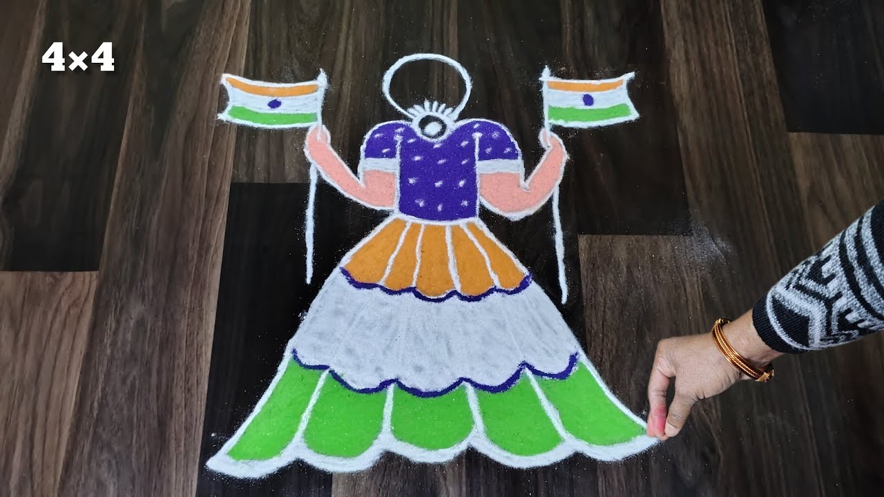 Republic day Rangoli Designs | 26 January Rangoli Design| Tiranga Rangoli Design |#independenceday