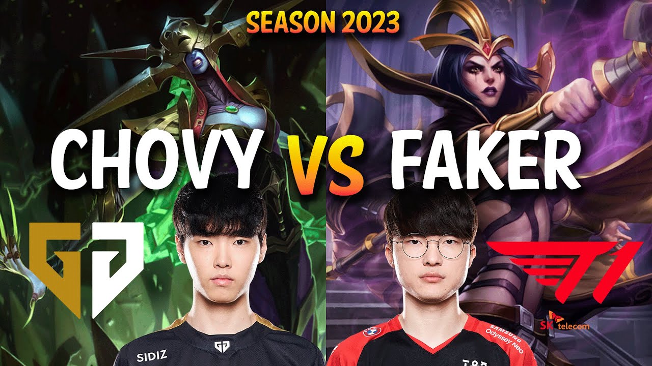 GEN Chovy vs T1 Faker - Chovy LISSANDRA vs Faker LEBLANC Mid - KR Ranked