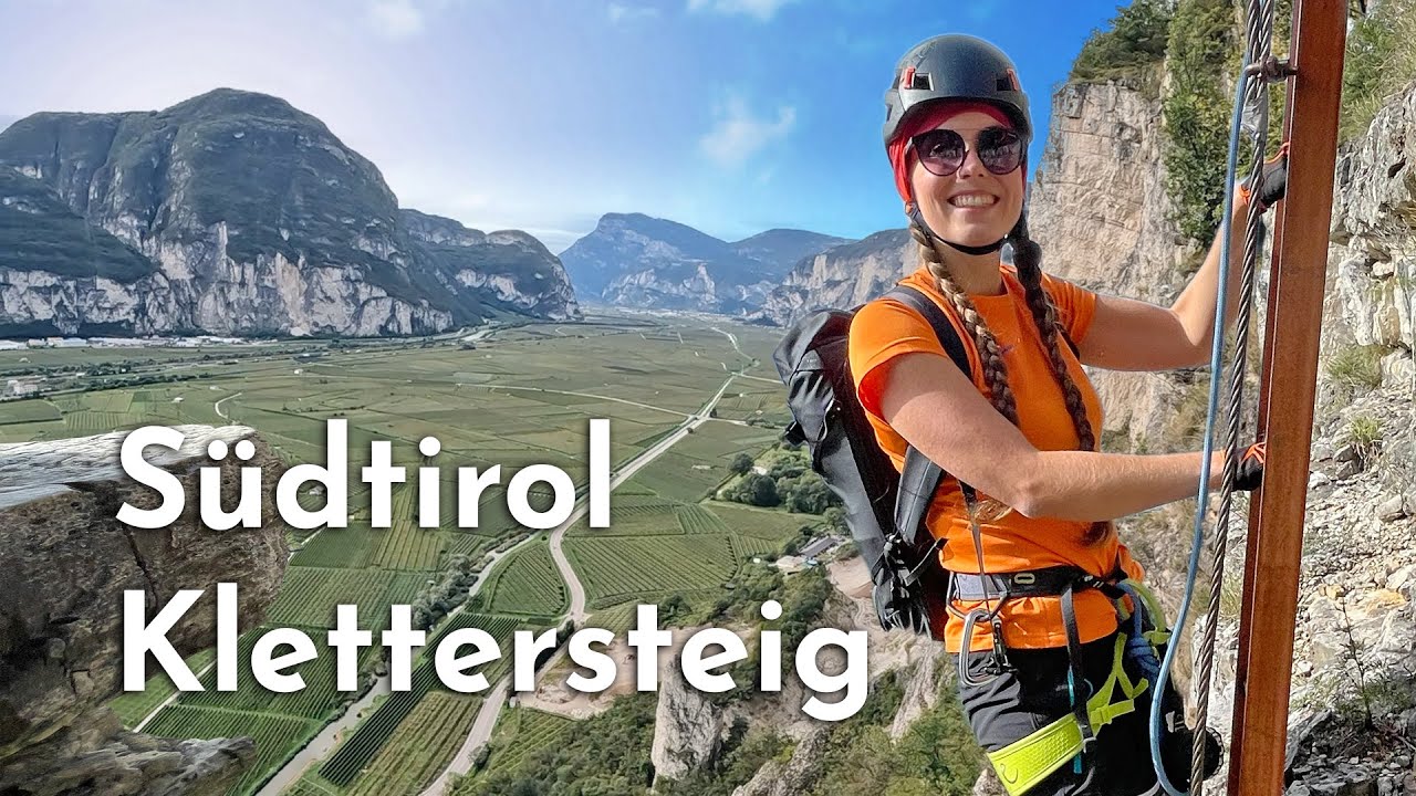 Fast 1000 Meter über dem Abgrund: Klettersteig an der Südtiroler Weinstraße