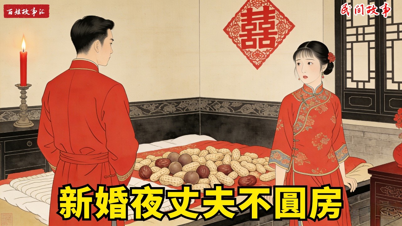 大婚當晚，俊朗新郎拒不圓房！可憐新娘苦守三年活寡，淪為全城笑柄！就在婆婆要將她趕出家門時，丈夫終於吐露了那個讓他生不如死的秘密…#故事頻道 #民間故事#有聲書 #睡前故事#中國文化#故事分享
