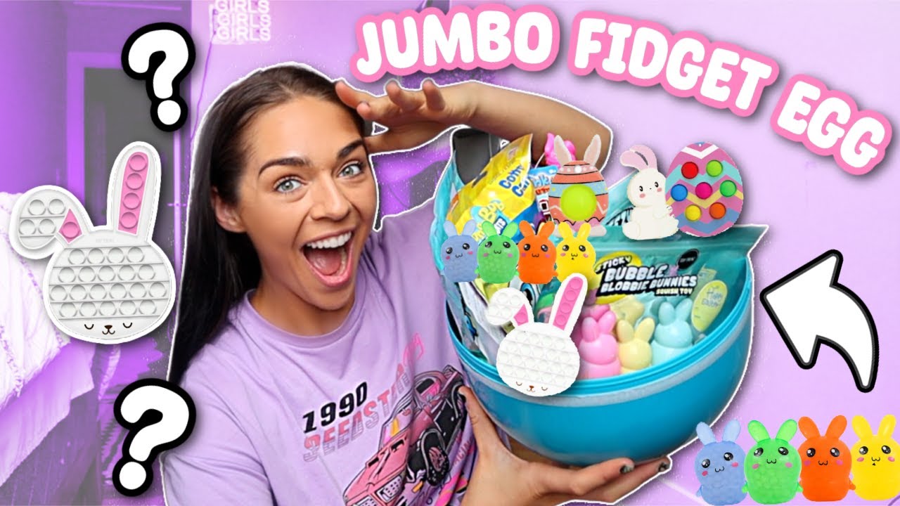$100 JUMBO FIDGET MYSTERY EGG SWAP with PURPLESTARS02!!!🥚🍫🐰