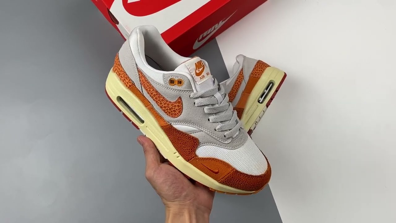 Nike Air Max 1 Master Light Bone Magma Orange Neutral Grey