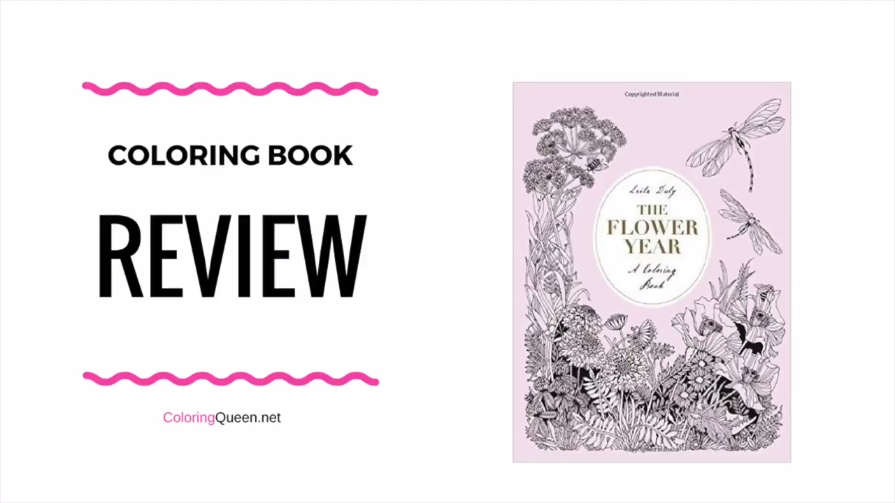 🌻The Flower Year: A Coloring Book -  Coloring Book Review - Leila Duly
