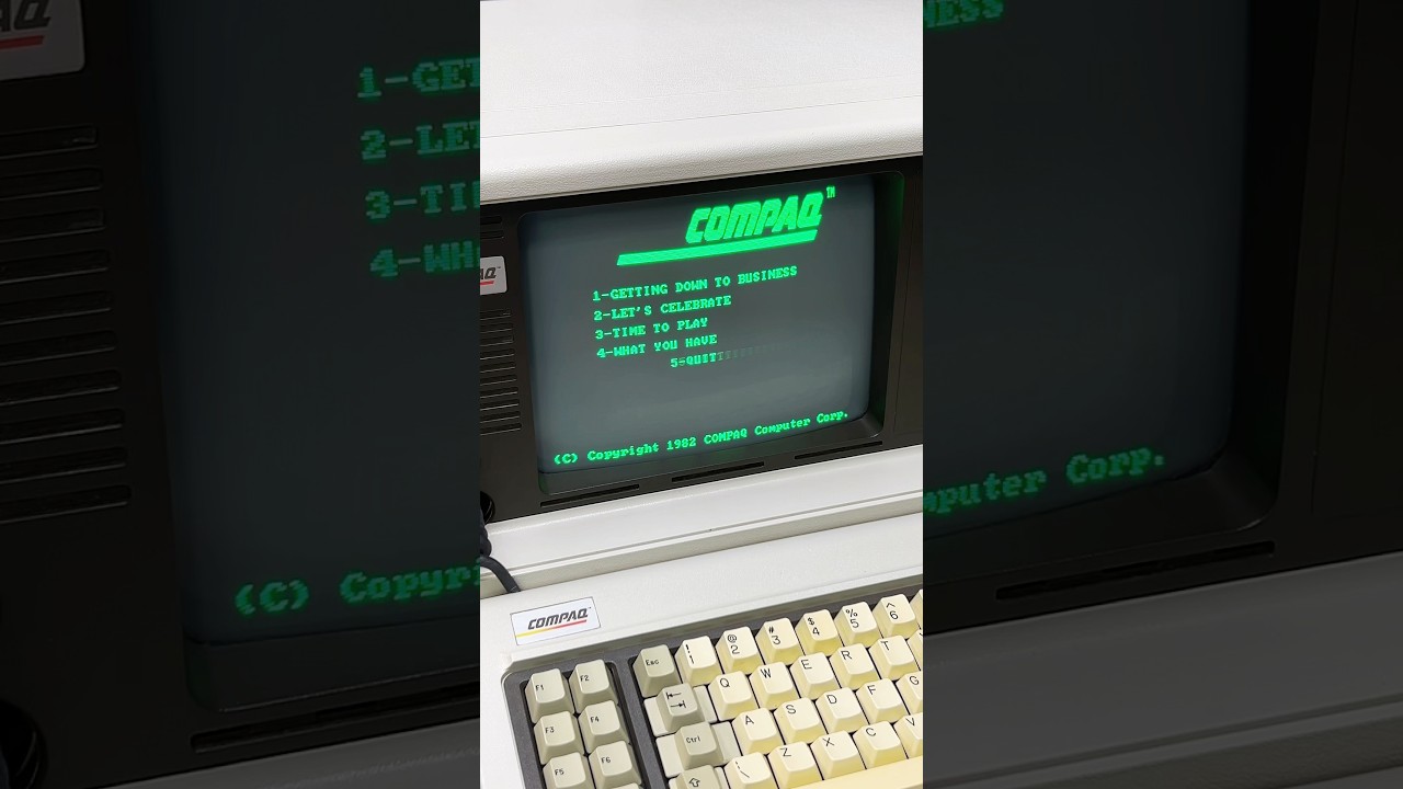 The Compaq Portable computer DOS Demo #retro
