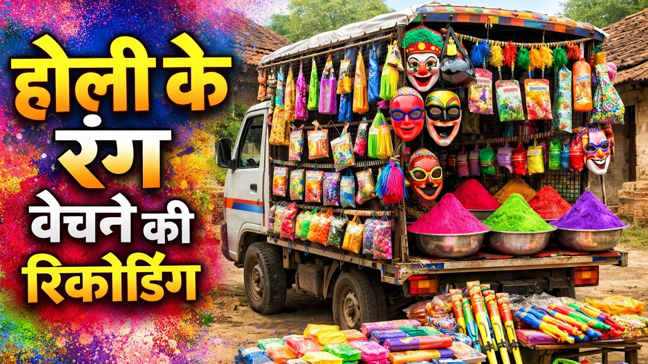 होली के रंग I गुलाल,पिचकारियाँ,मुखोटे,कलर स्मोक आदि I Holi Ke Rang Ki Recording 2026 I Holi Prachar