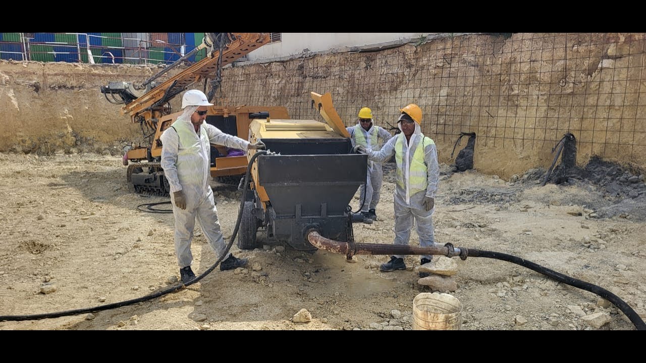 Béton projeté, Shotcrete, الخرسانة المرشوشة