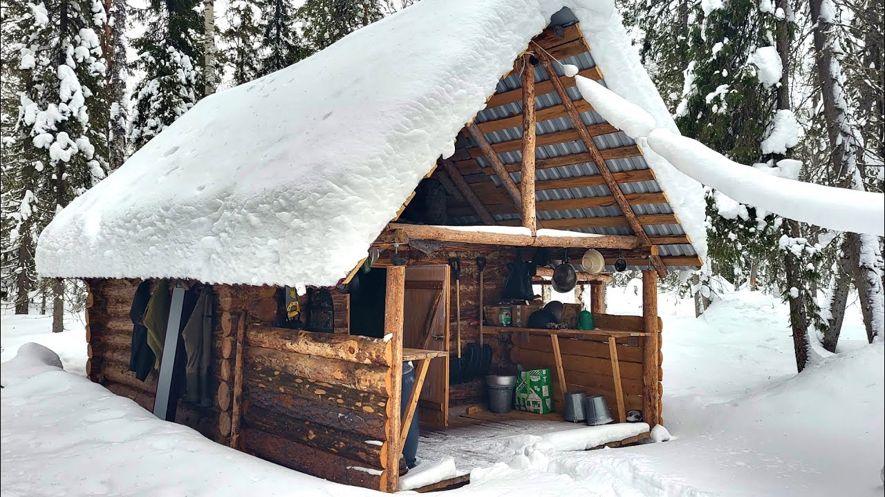 Off Grid Living Winter Cabin | Snow, Repairs, and Survival in the Wilderness
