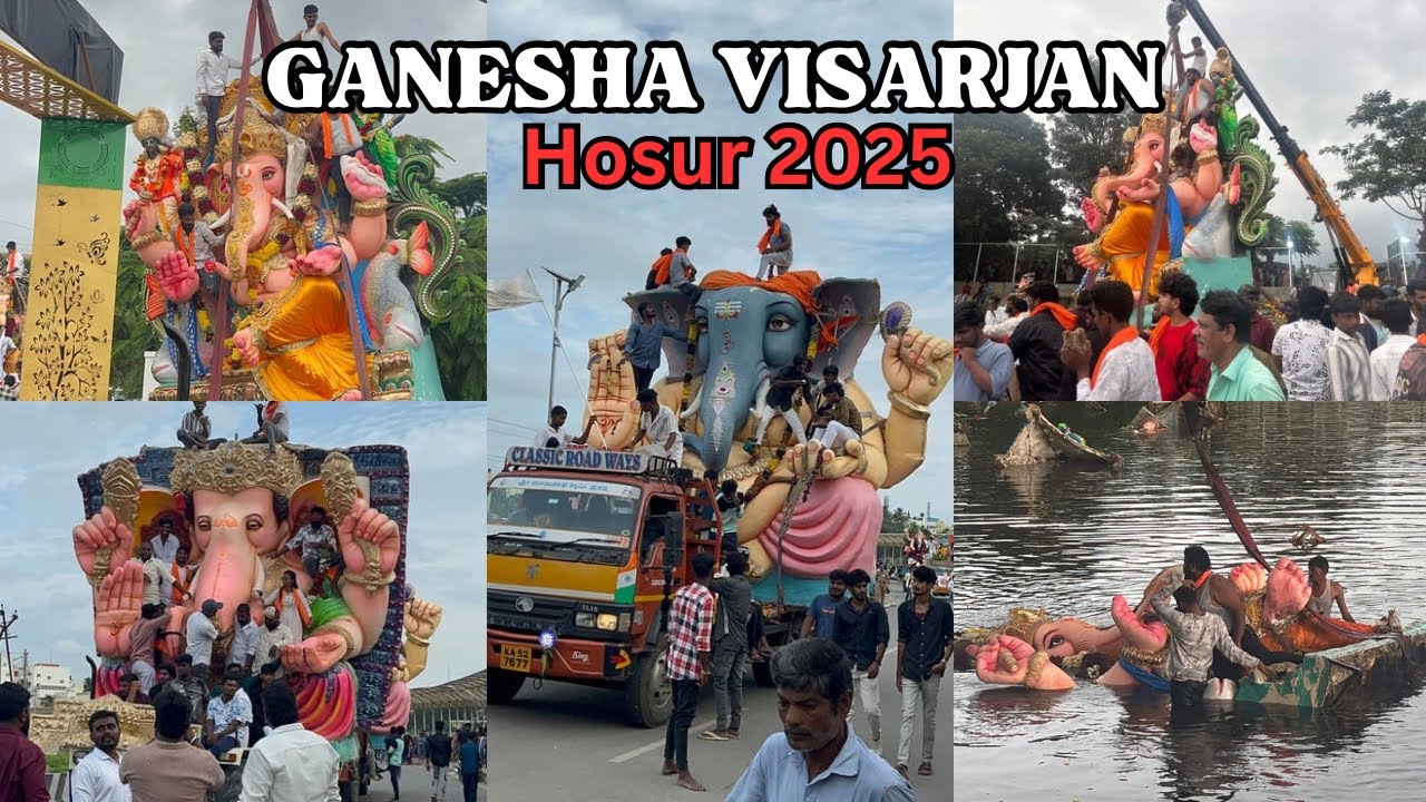 🔥Hosur Vinayagar Visarjan 2025🔥 | Hosur Vinayagar Celebrations comes to the End | Miss you Bappa