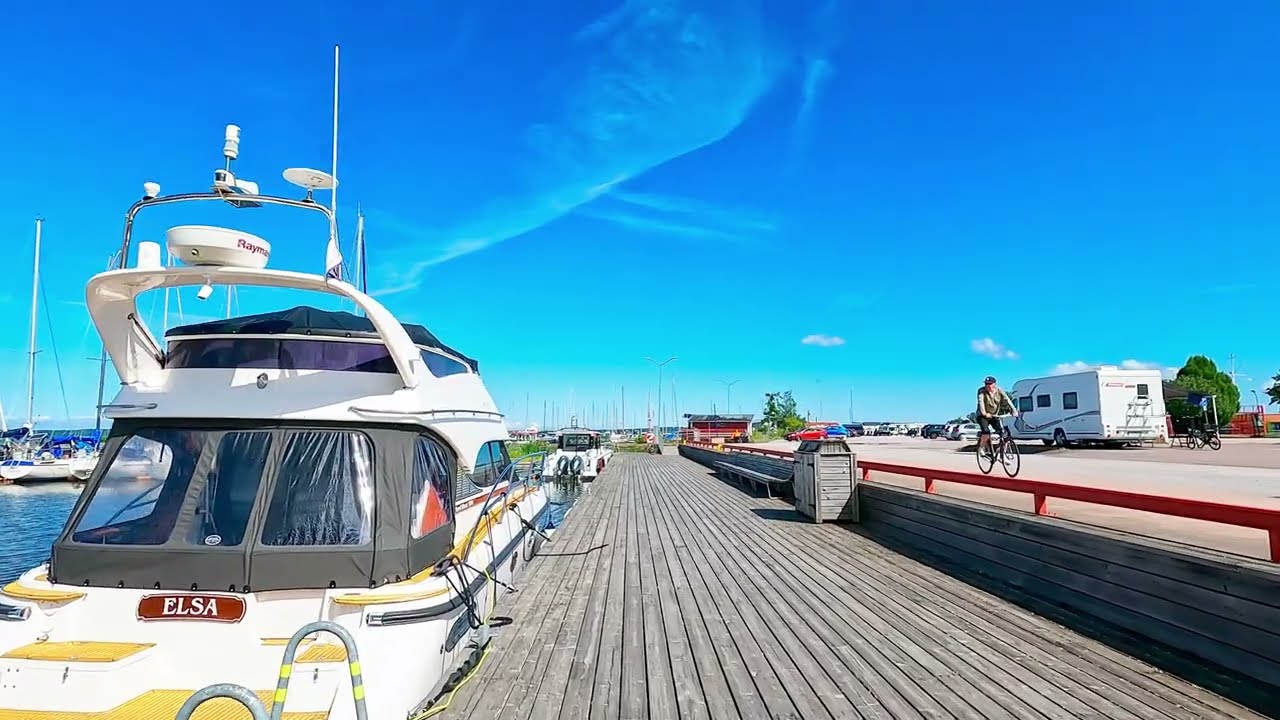 Mariestad Sweden walk around Hamngatan 4k