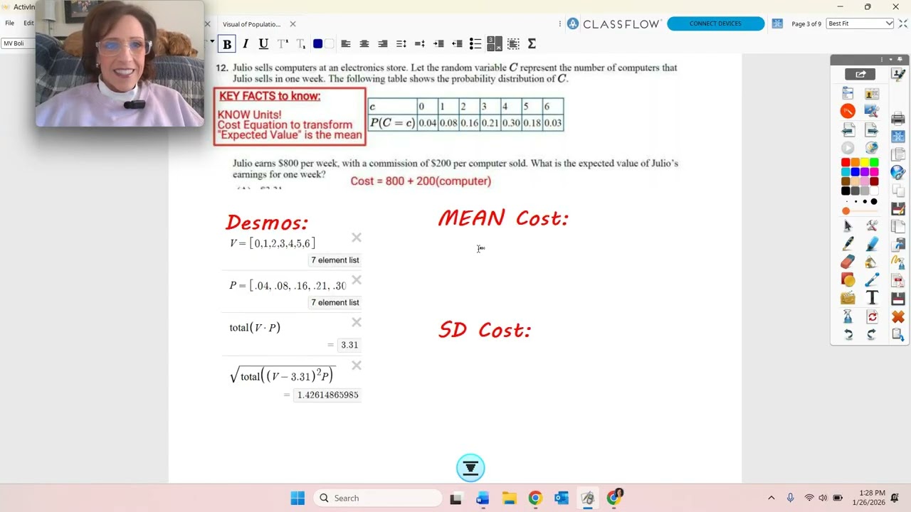 Unit 6 Summary Topics PART 1 - Discrete Random Variables