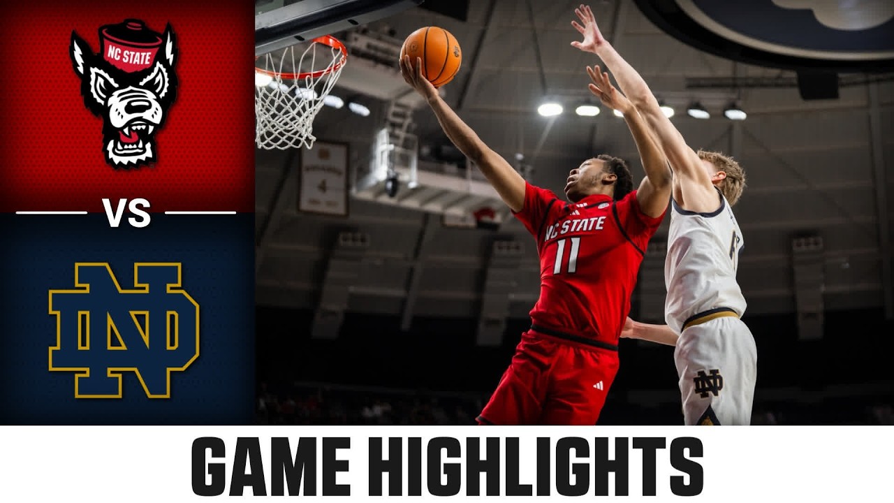 NC State vs. Notre Dame Game Highlights | 2025-26 ACC Men's Basketball