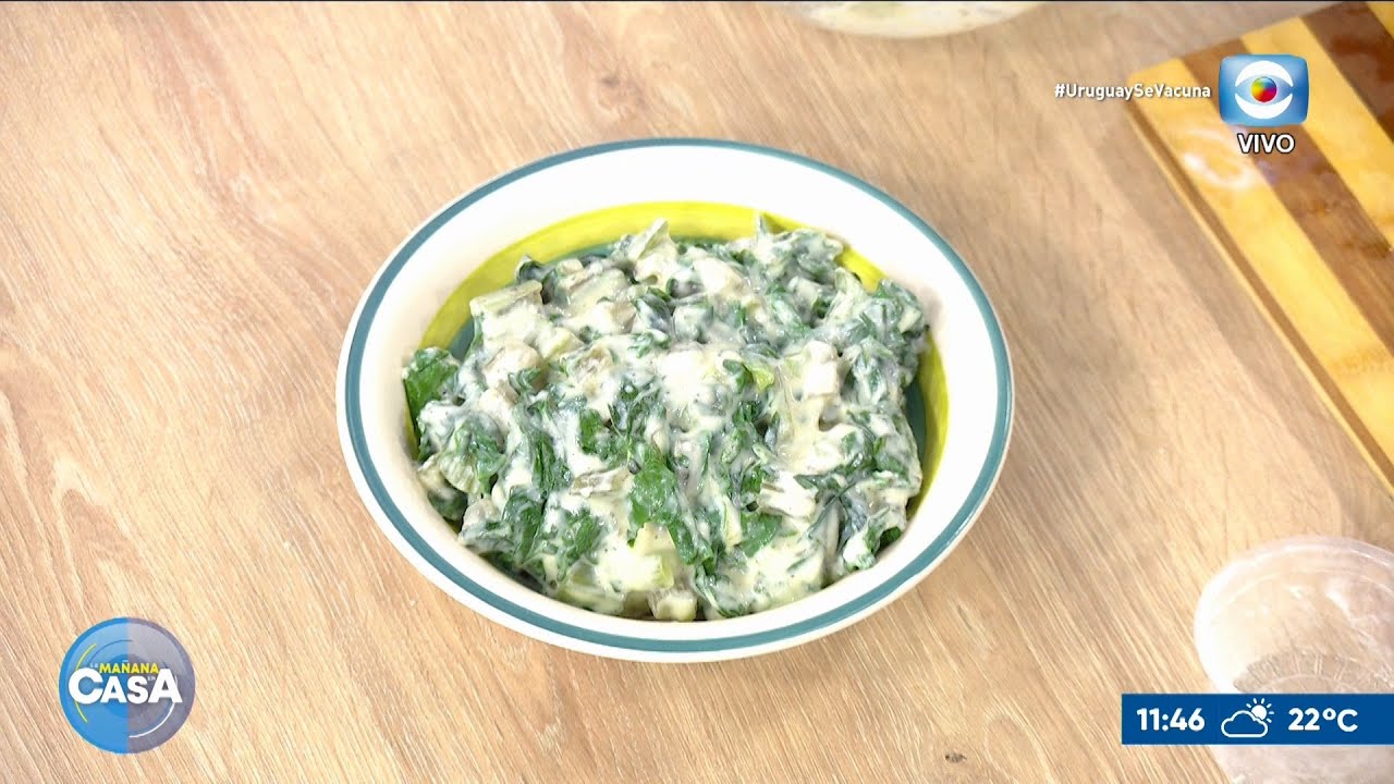 Laurent Lainé preparó acelga con salsa Bechamel