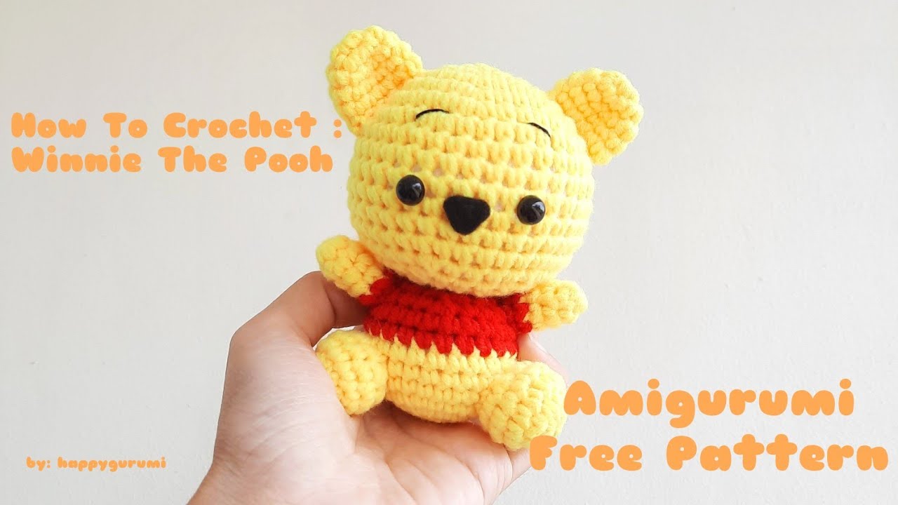 Part 2 | How to crochet Winnie the pooh | Step by step video tutorial | Amigurumi free pattern