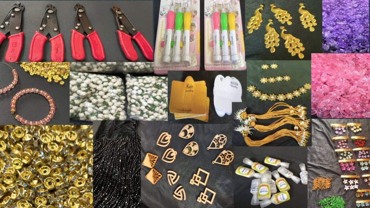 Unboxing Brooch material / Aari material/ jwellery making material  wholesale