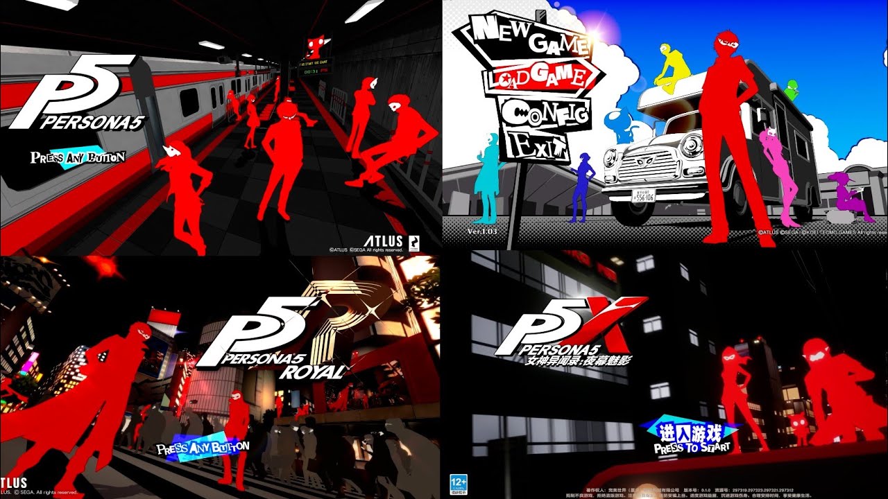 Persona 5 Title Screens