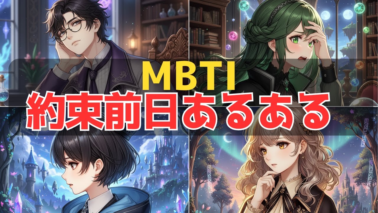 約束の前日、16タイプはこうなる｜行きたいのにしんどい夜あるある【MBTI】