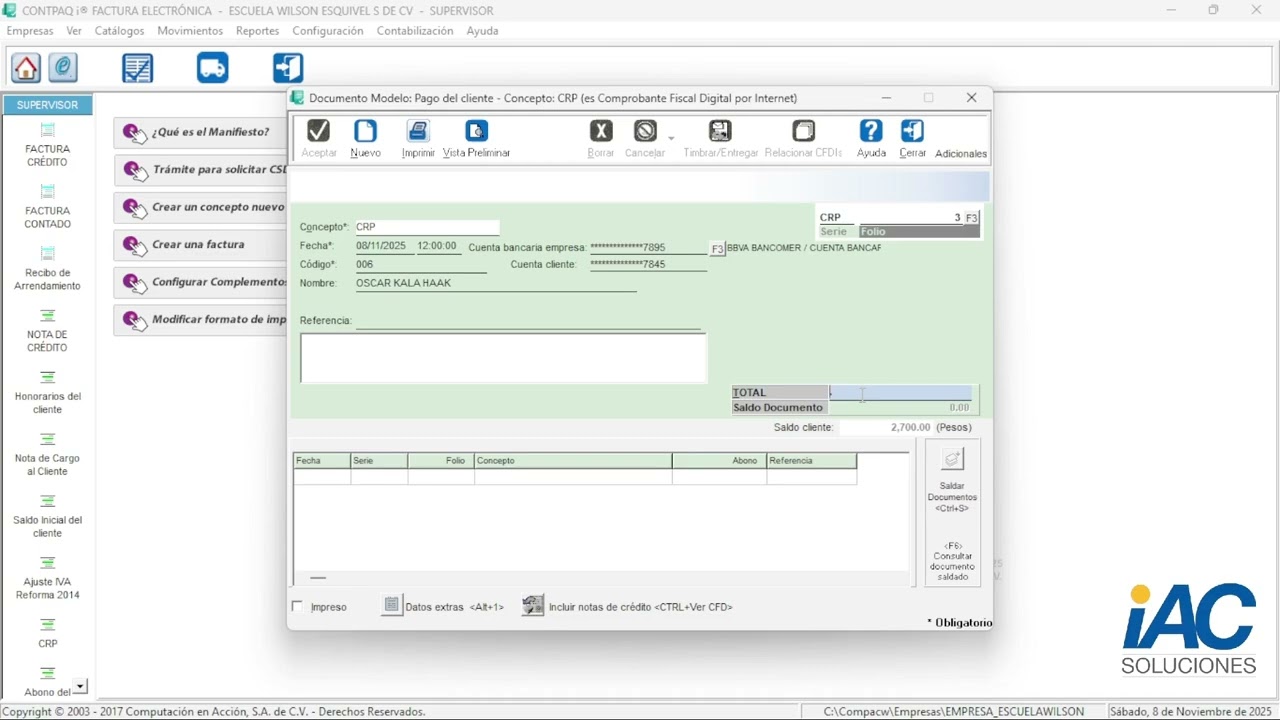Cómo crear un Complemento de Recepción de Pago en CONTPAQi® Factura Electrónica | Paso a paso