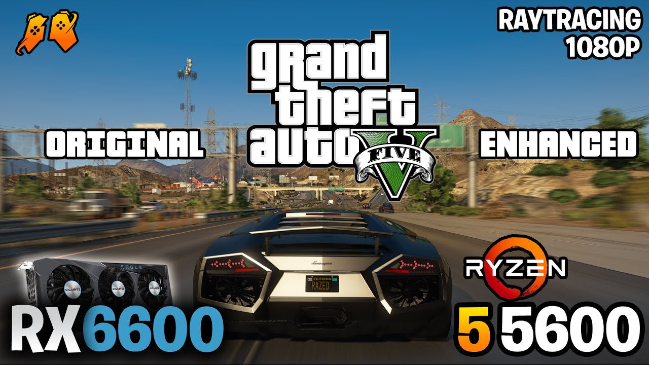 GTA V Enhanced vs Original | Ryzen 5 5600  | RX 6600 & 16GB RAM #ryzen5600 #gtavenhanced #rx6600