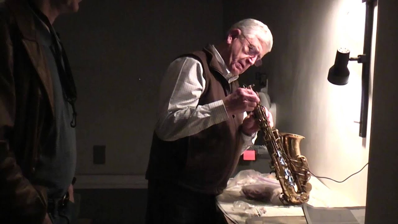 Saxophone Repair by Rex Olsen after Mark Lewis's Selmer Mark VI Fell from the Sax Stand