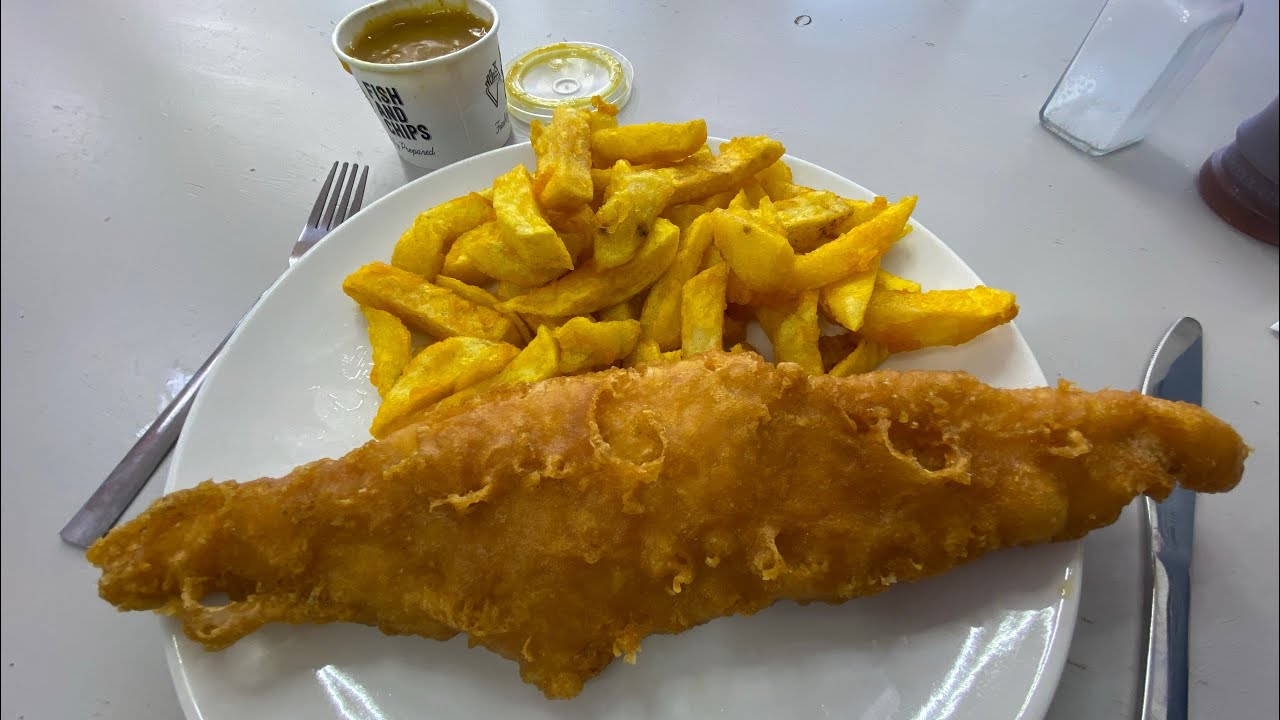 Fish & Chips. Battered chips in Nuneaton. Beers in The Blue Bear. 