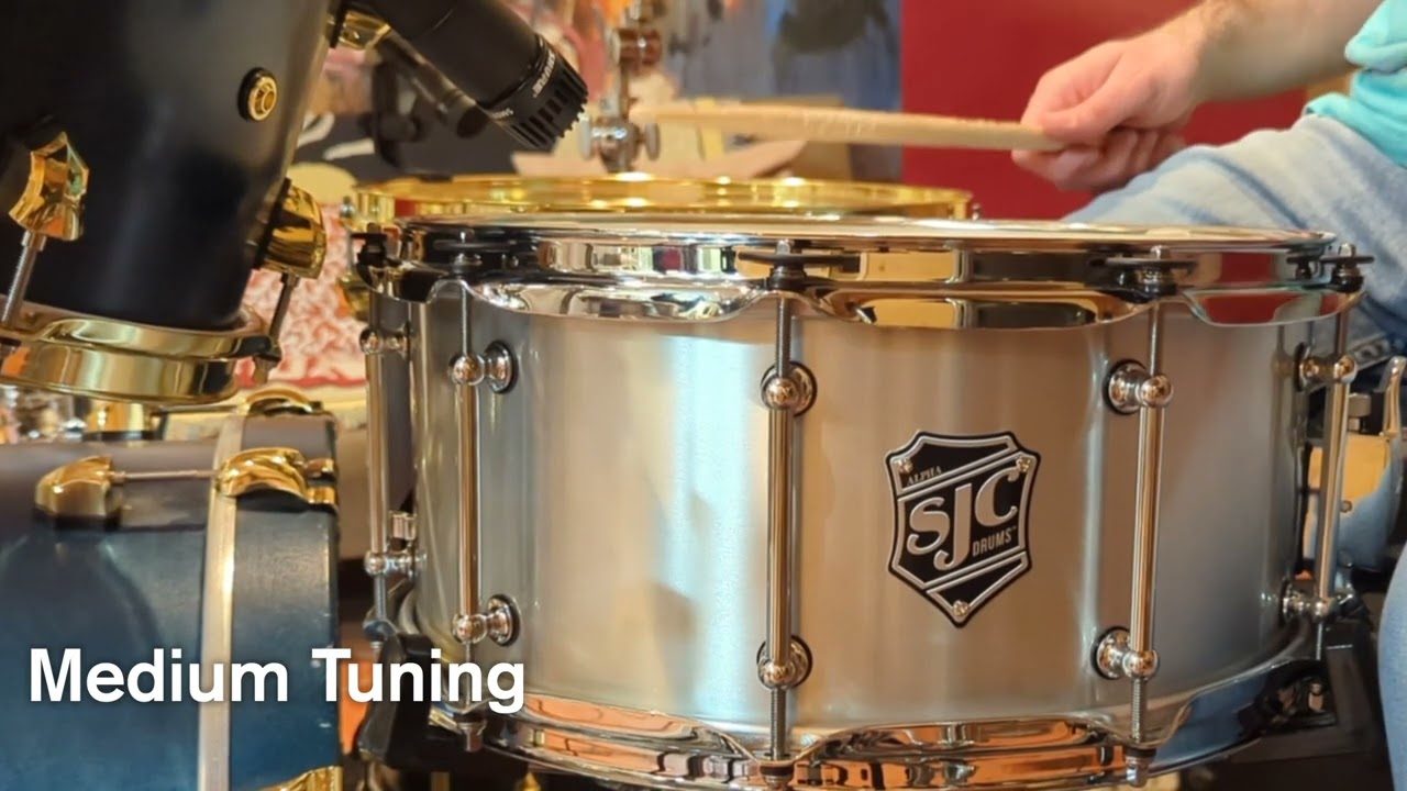 SJC Custom Drums Alpha Aluminum Snare 6.5X14 Sound Test