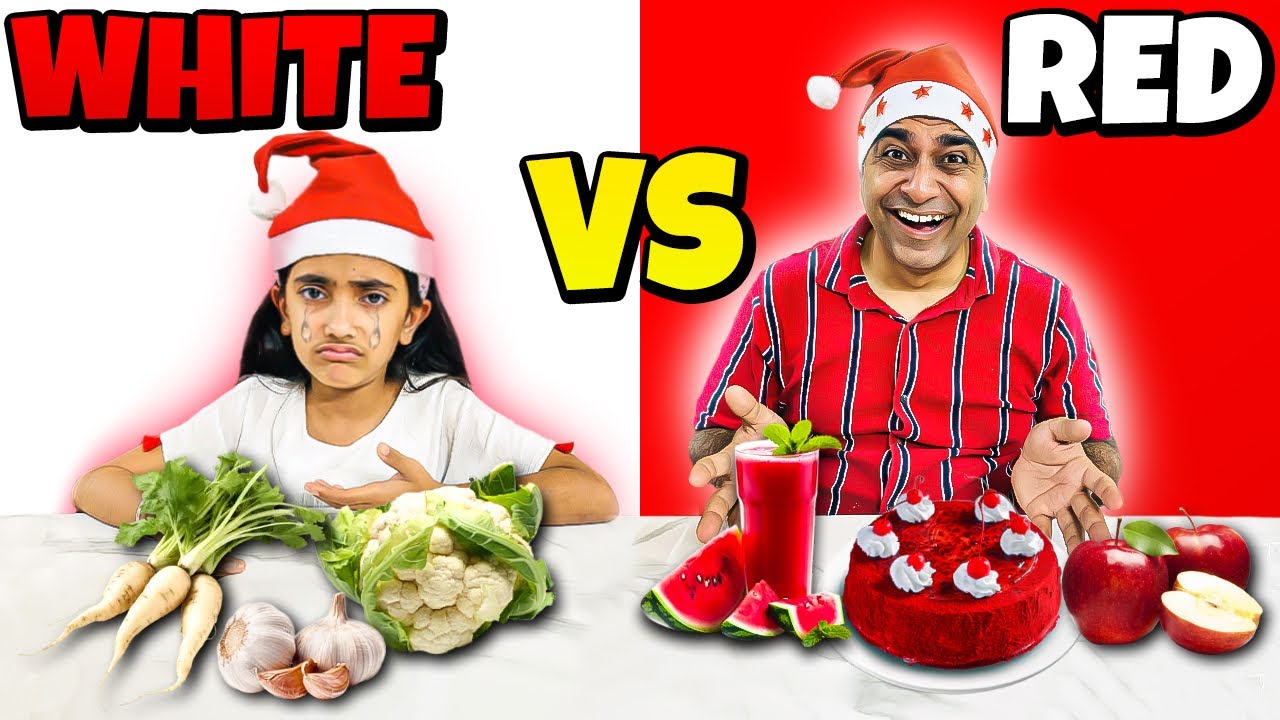 WHITE vs RED | Food Eating Challenge | Everything in One Color | Samayra Narula |