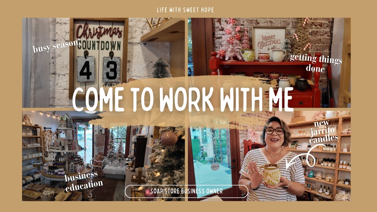 Soap Store Vlog 🫧| holiday season in full swing, work life balance & helpful biz owner education 📚💻