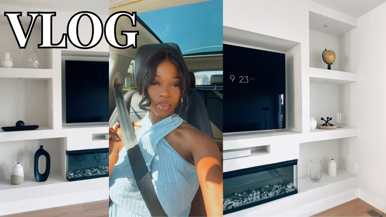 VLOG 79| Decorating my Living room+ Shopping + Target + Homegoods + Ross +Media wall decor +Be still