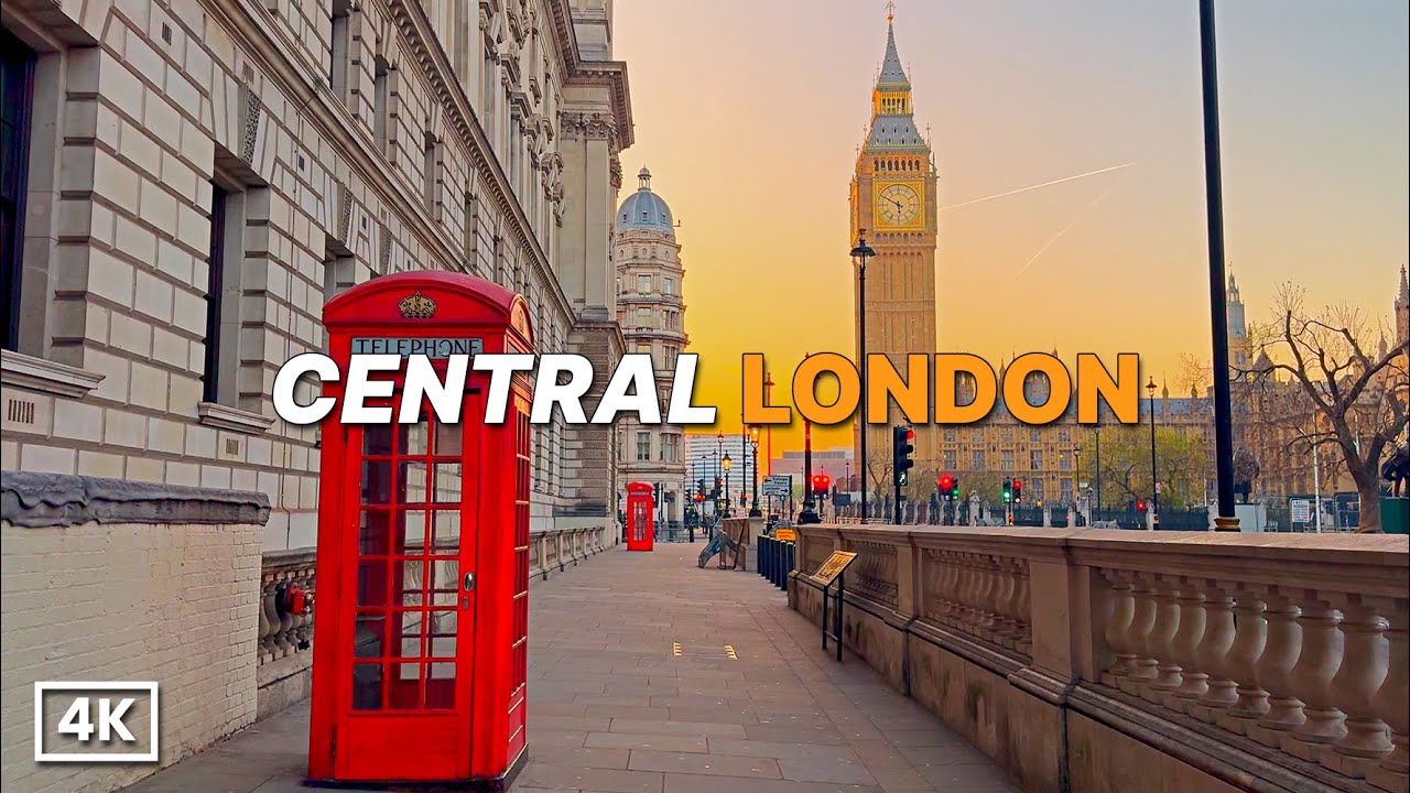 London Before the Crowds! 5:30 AM Early Morning Walk to Big Ben, London Eye & Westminster Abbey | 4K