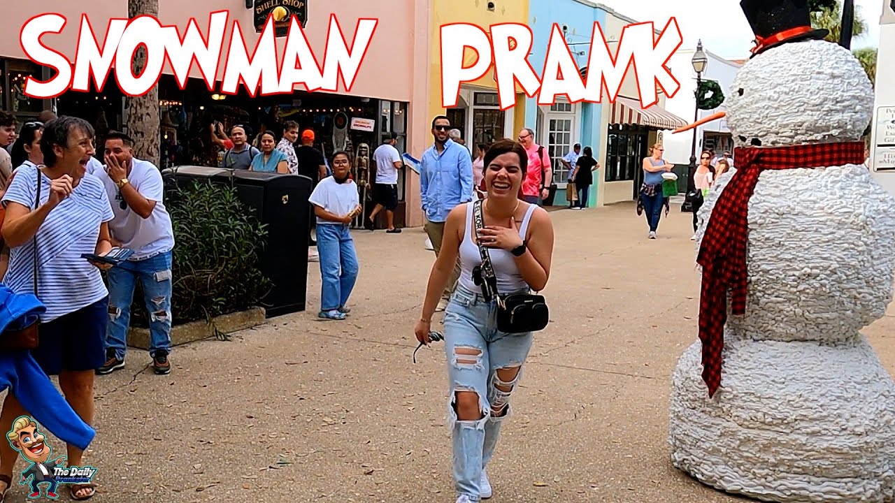 SNOWMAN PRANK 2024! -- Funny Scary Snowman Reactions