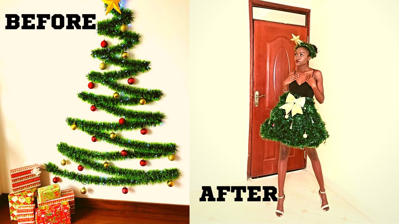 Making a Skirt out of Christmas Decorations | DIY | Inspired by @AmberScholl