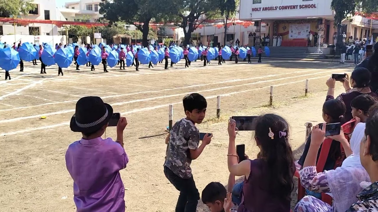 Holy Angel convent School umbrella drill 🥰😍 nice looks 🏫